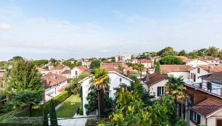 Vue sur les toits côté pavé toulouse