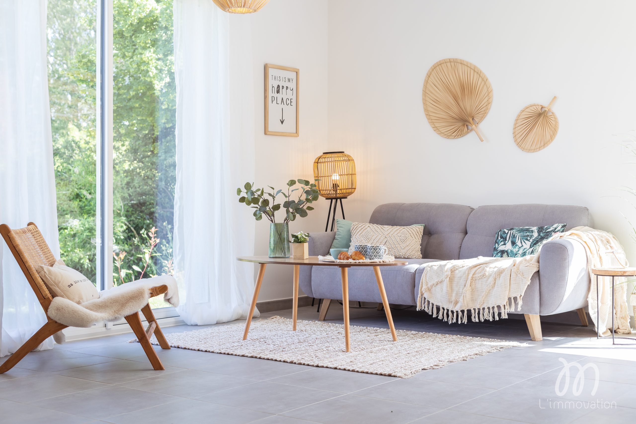 Vue salon scandinave plaisance du Touch